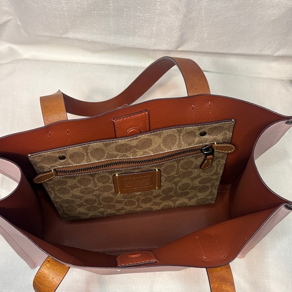 Coach Light Pink Leather Tote - Picture 3 of 9